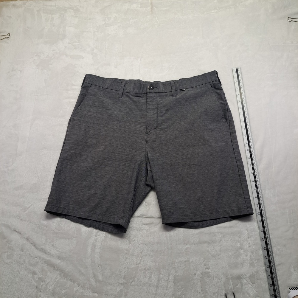 Hurley Chino Shorts Mens 36 Grey Excellent Dri-FIT Hybrid Walkshorts 9 Inseam